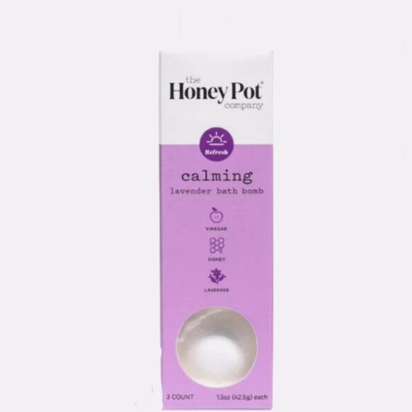 The Honey Pot Calming Lavender Bath Bombs pH Balanced Natural Healthy 9 Count - Picture 2 of 12